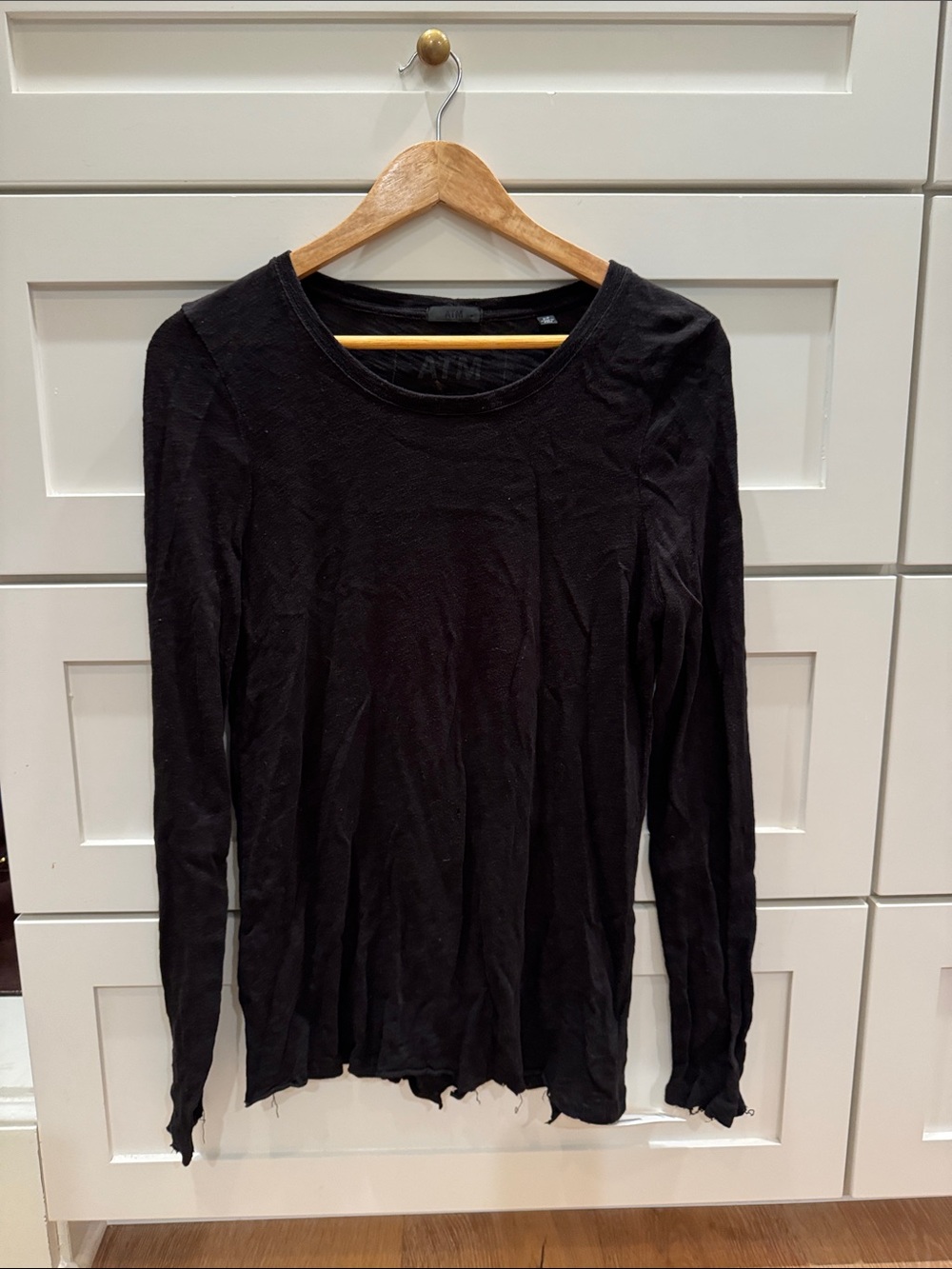 ATM Black Long-Sleeve Crewneck Women’s Top